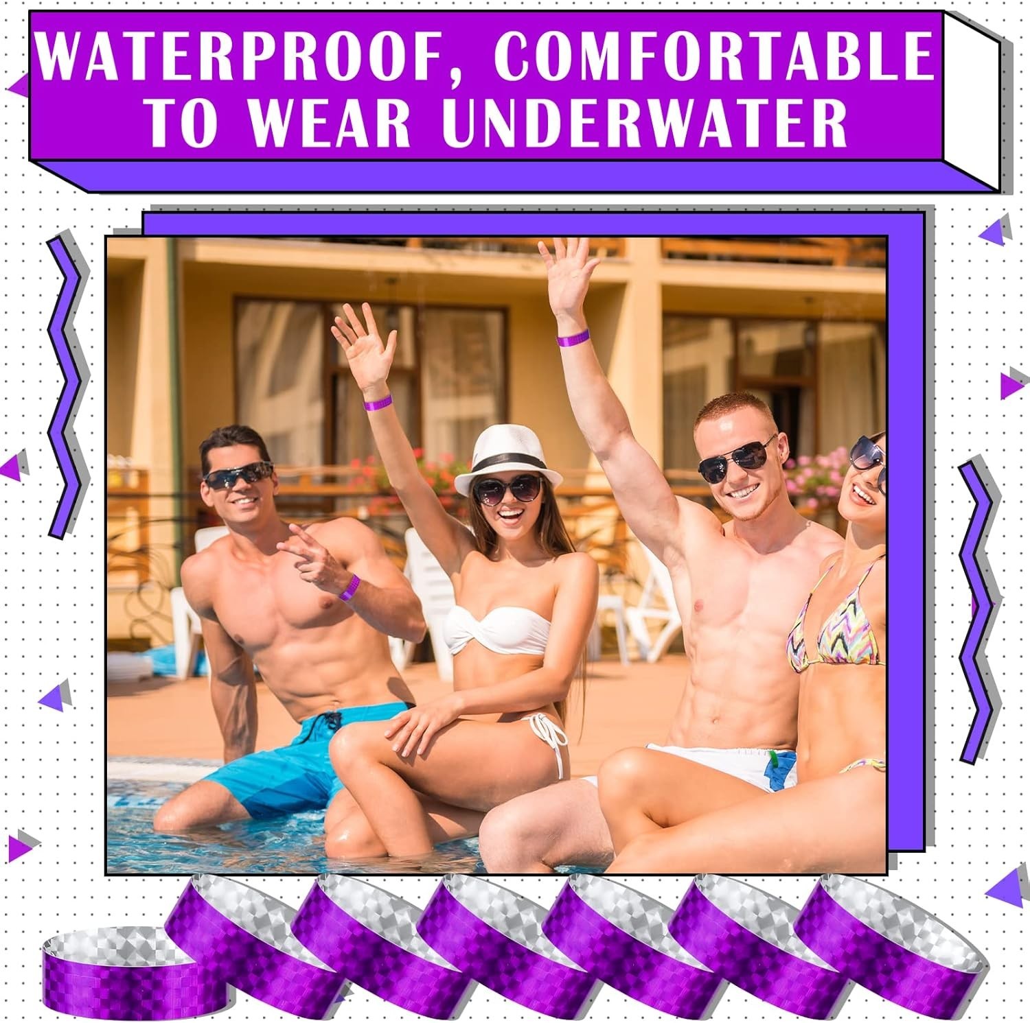 Paper Wristbands Neon Wrist Bands Waterproof Handbands for Events Lightweight…