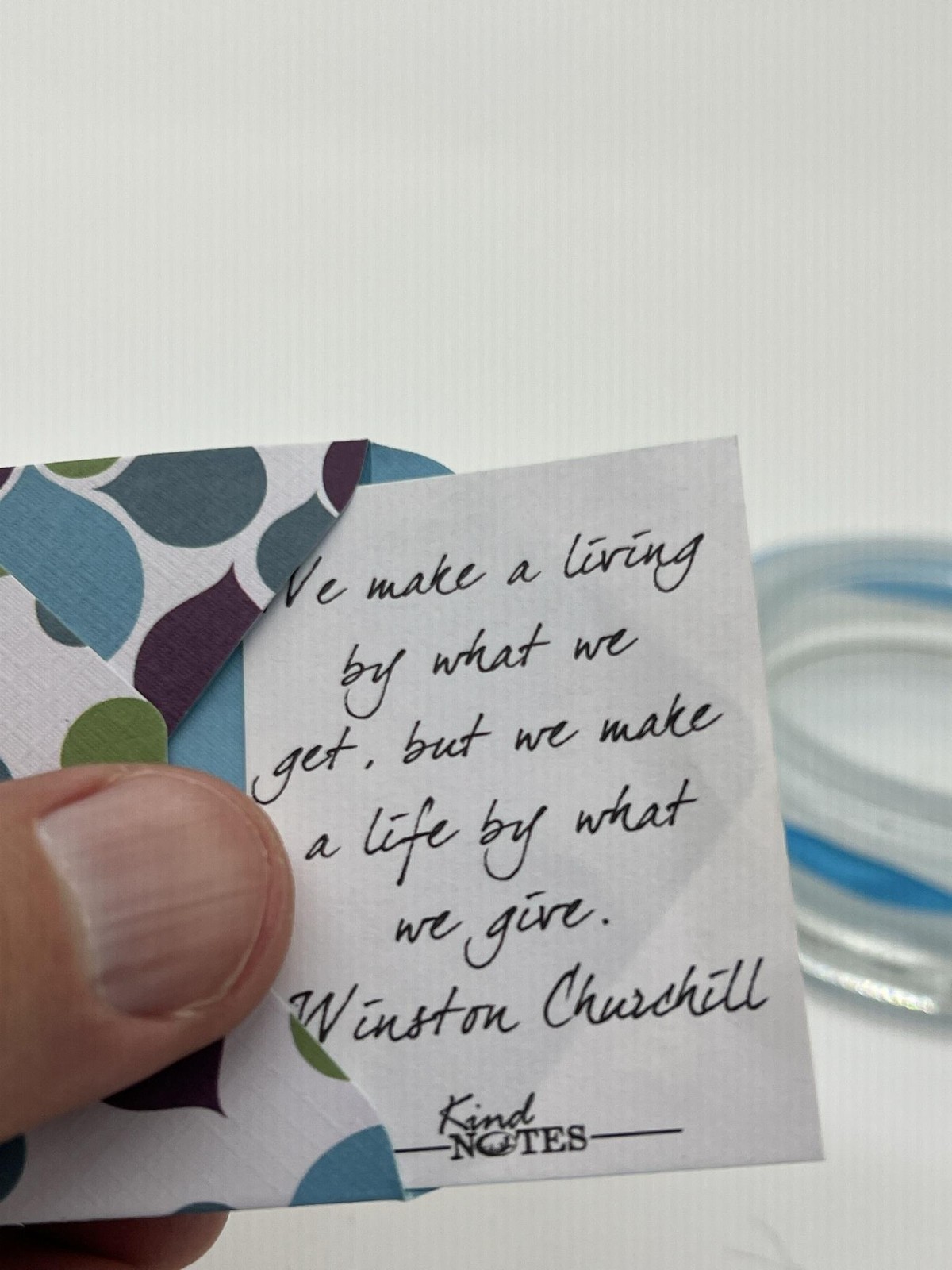 KindNotes Inspirational Messages Jar Multicolor Geometric Envelopes Keepsake