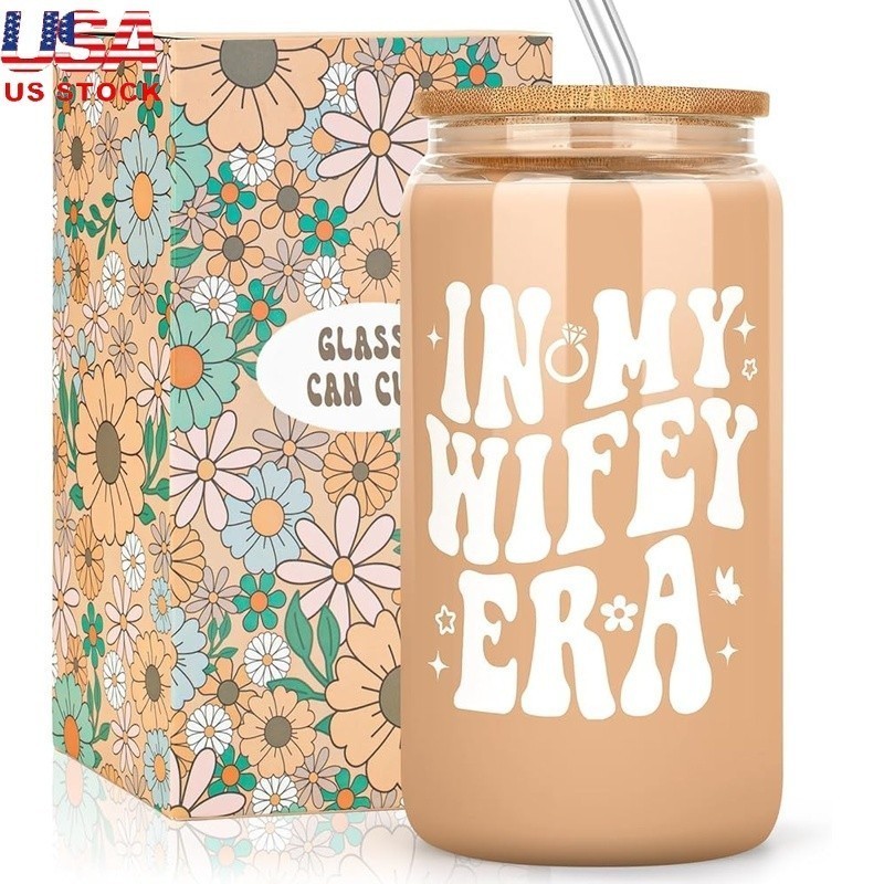 Bridal Shower Gift Iced Coffee Cup In My Wife Era Bachelorette Party Favor New