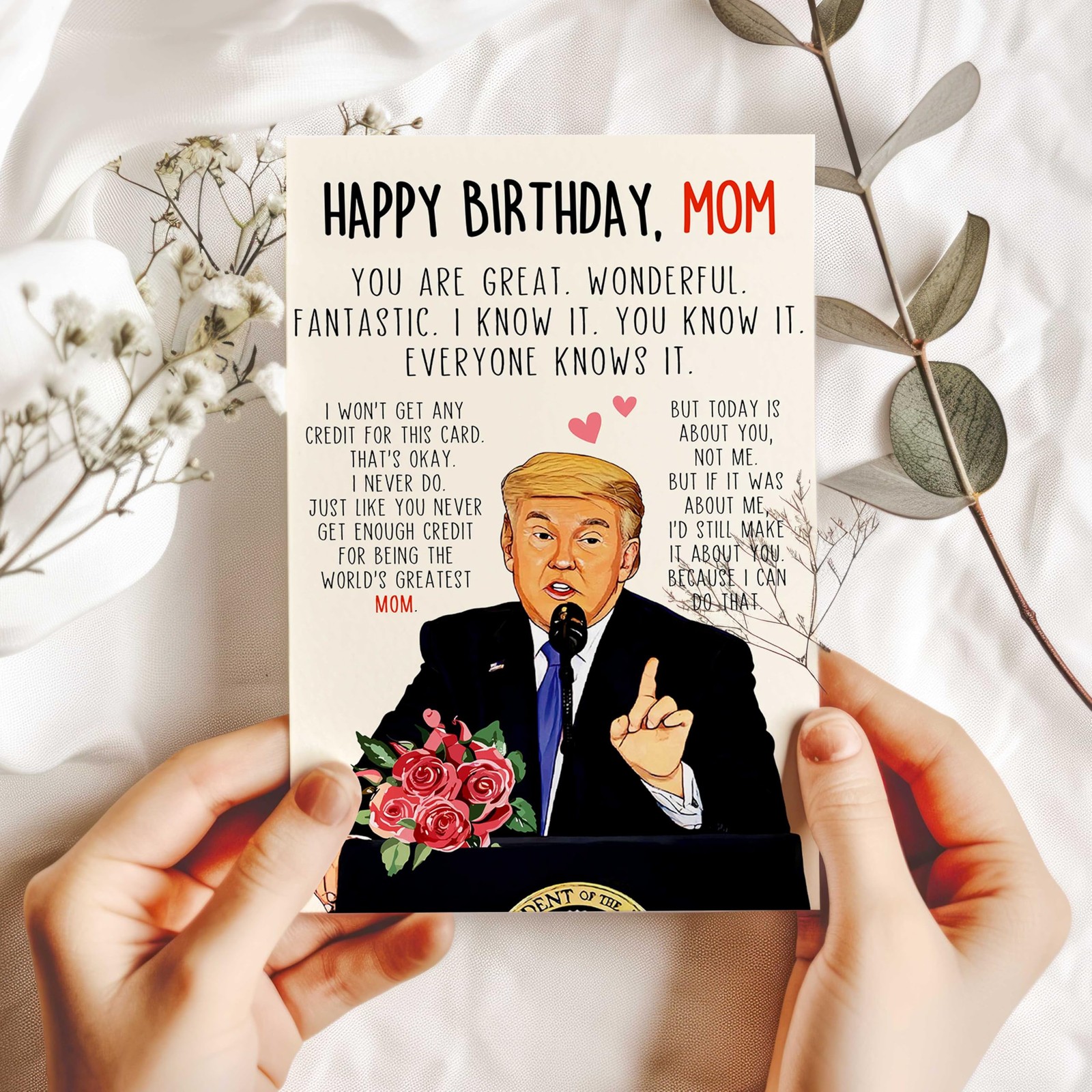 ACHICGIRL Funny Mom Birthday Card Gift From Son Daughter, ACH-135, ACH-135