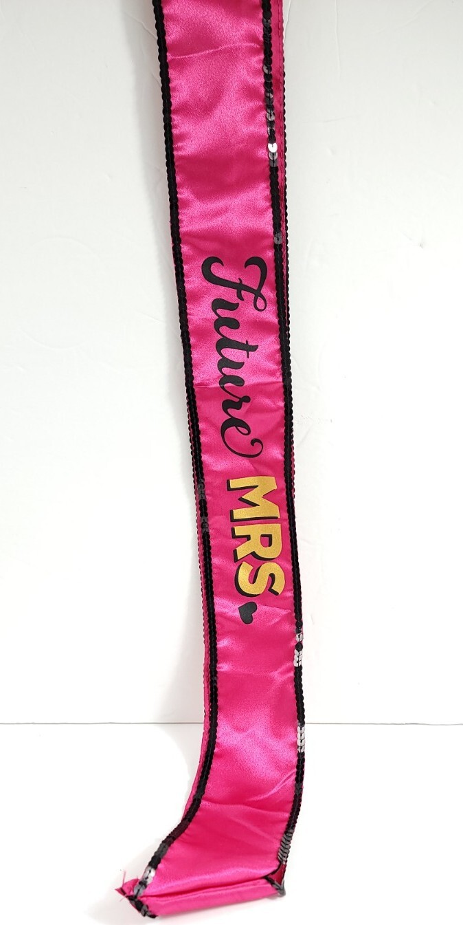 Bachelorette Pink Sash Future Mrs. Bride Accessories Party Wedding Hen Night