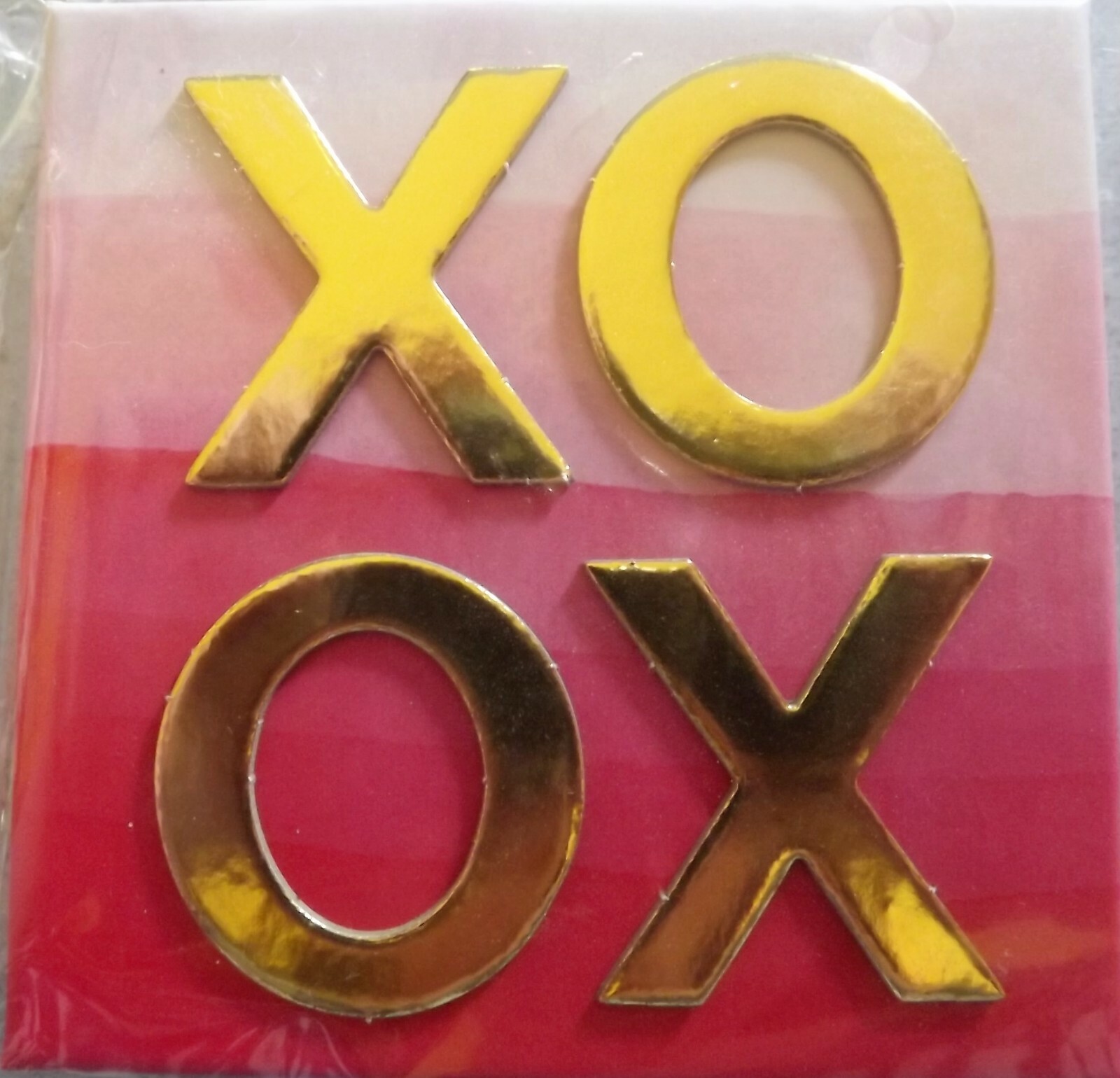 XO Amor Amore Love Gift Card Holder – Pink Ombre with Gold XO Letters – NIP