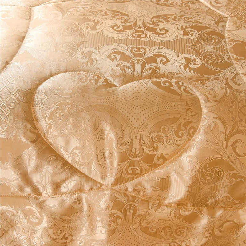 King Size Comforter Set All Season Gold Bedding Comforter Sets Silk Jacquard