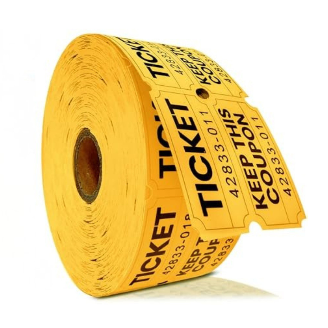 2000 Pcs Raffle Tickets Roll 1000 Pairs Double Stub Event Carnivals Tickets