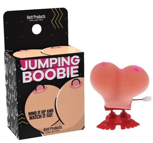 1 Jumping Boobie & 1 Pecker – Wind up Set – Funny Hen Party Novelty Adult Gift
