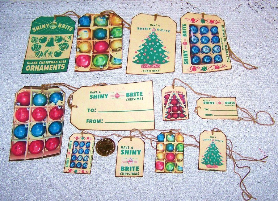 12~Christmas~Vintage~Retro~Ornament~Fussy Cut~Linen Cardstock~Gift~Hang~Tags