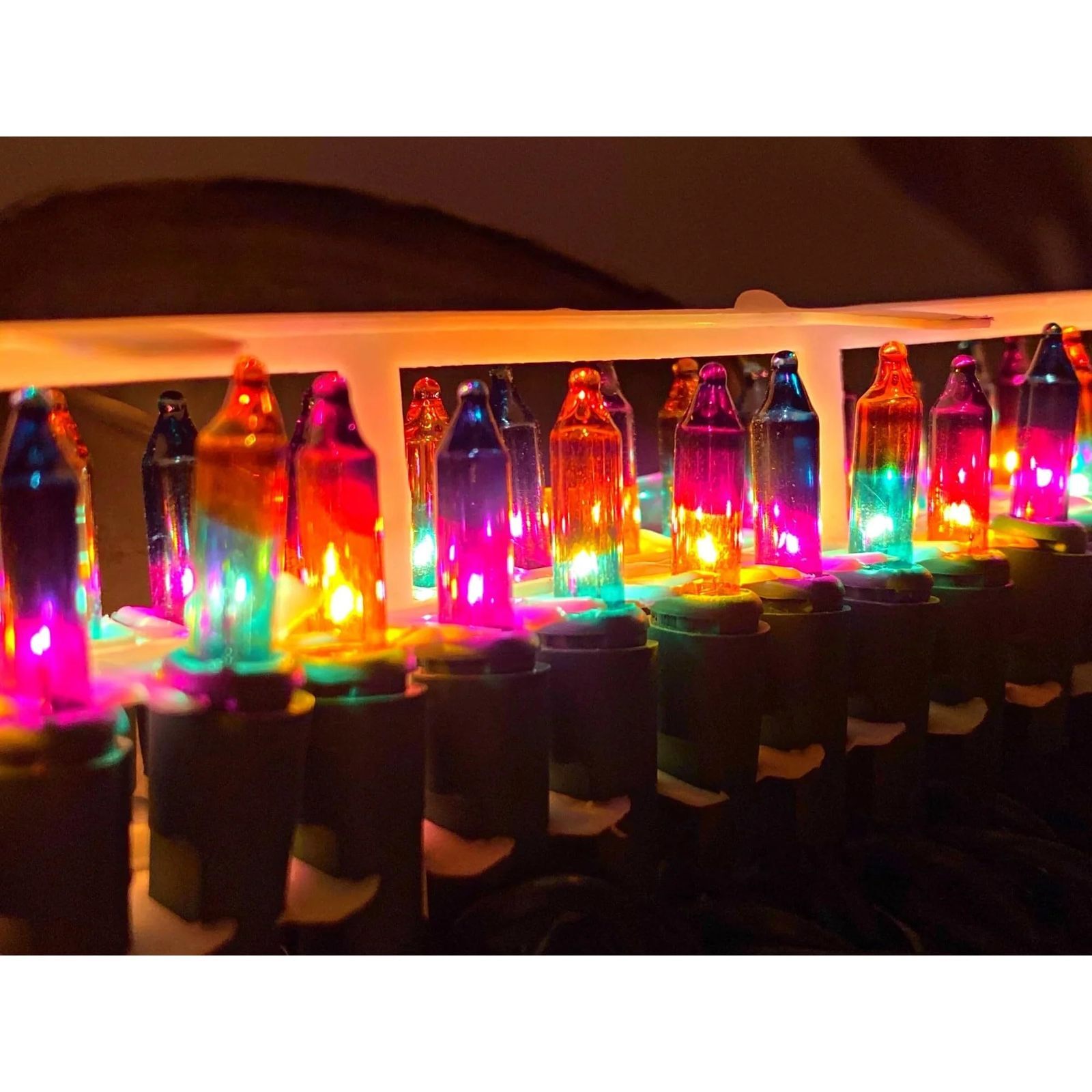 Mardi Gras Lights: 100-Light Double Color Ornament Fat Tuesday Halloween Christm