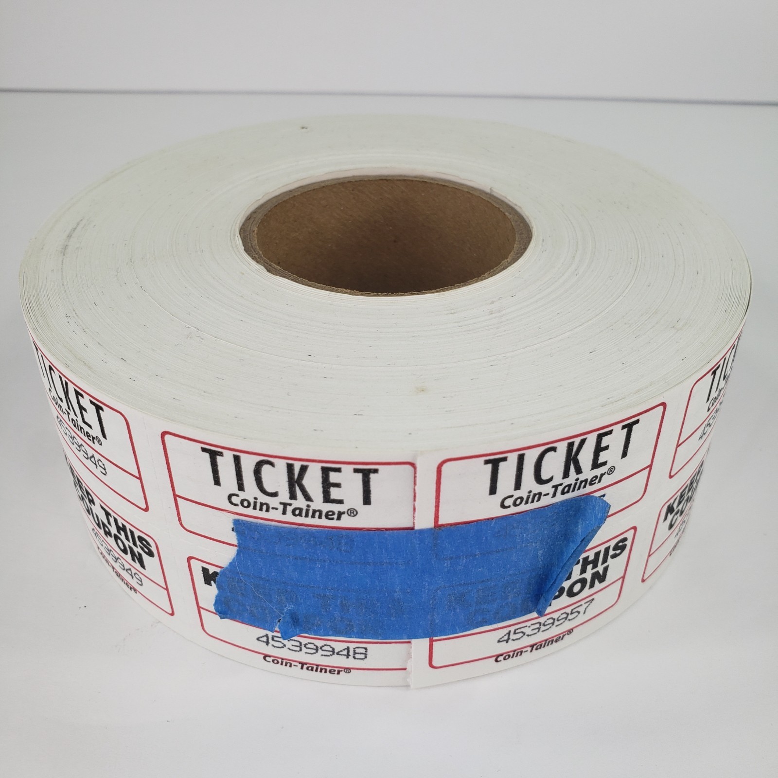 Raffle Ticket USED Roll Double Stub KEEP THIS COUPON Numbered Festival Carnival