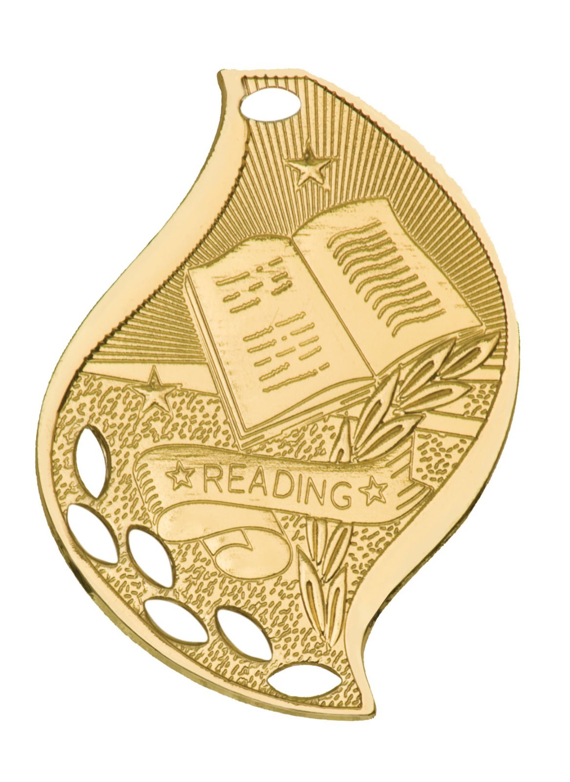 Reading Medal Award Trophy With Free Lanyard FM214 School Team Sports