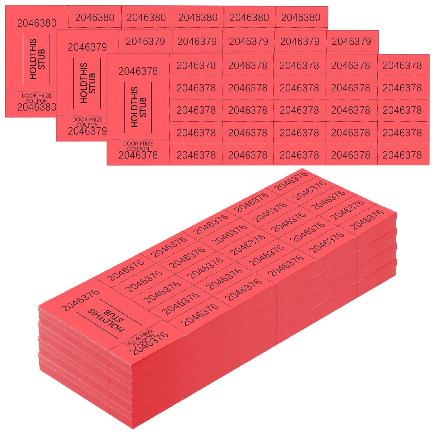 504 Sheets Chinese Auction Raffle Tickets – 25 Numbers/Sheet