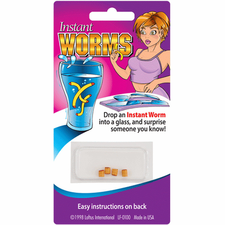 4 INSTANT MAGGOT WORMS – Prank Drink Magic Trick Gag Novelty Joke