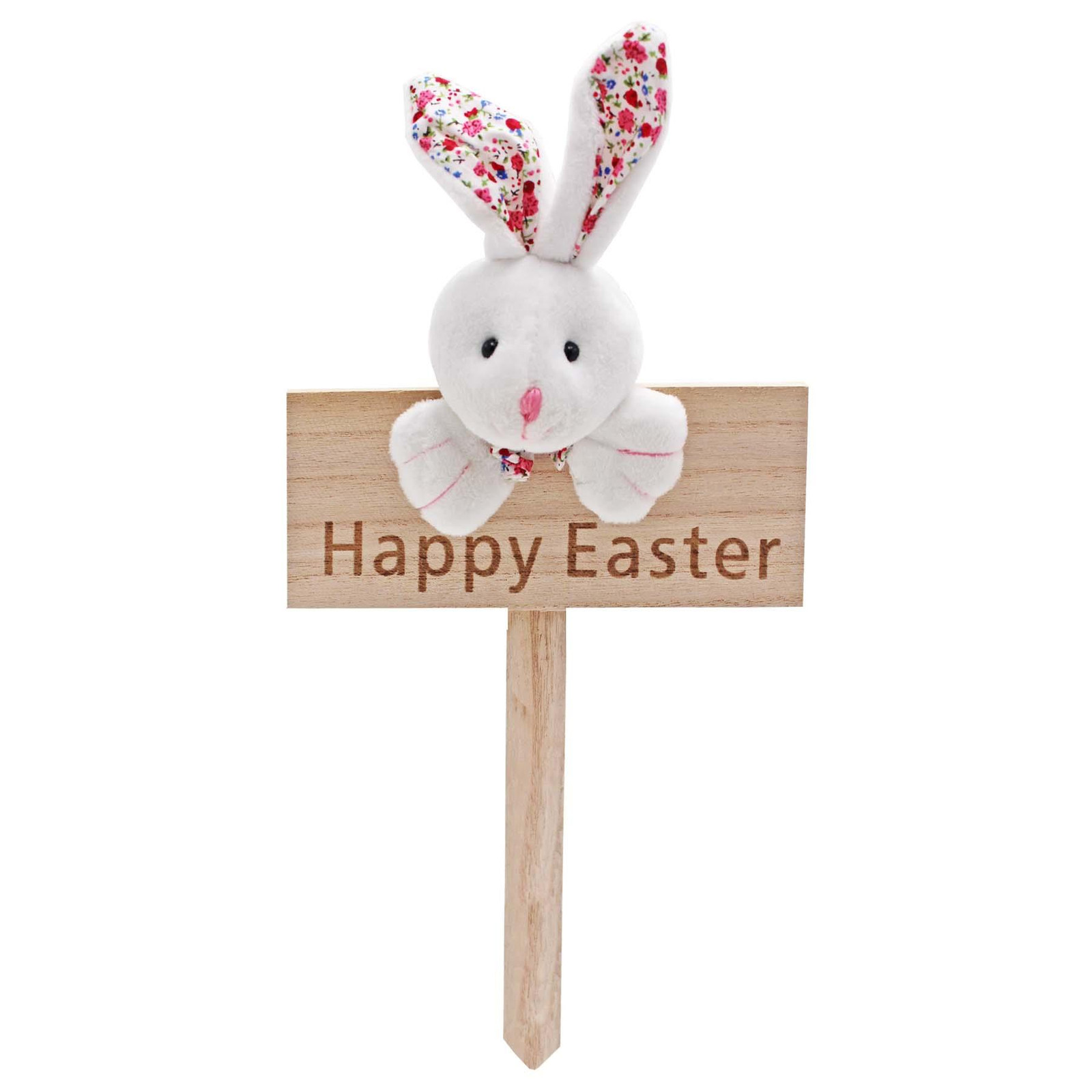 Easter Bunny Stake Ideal For Easter Egg Hunt – Pink Ear Bunny Happy Easter