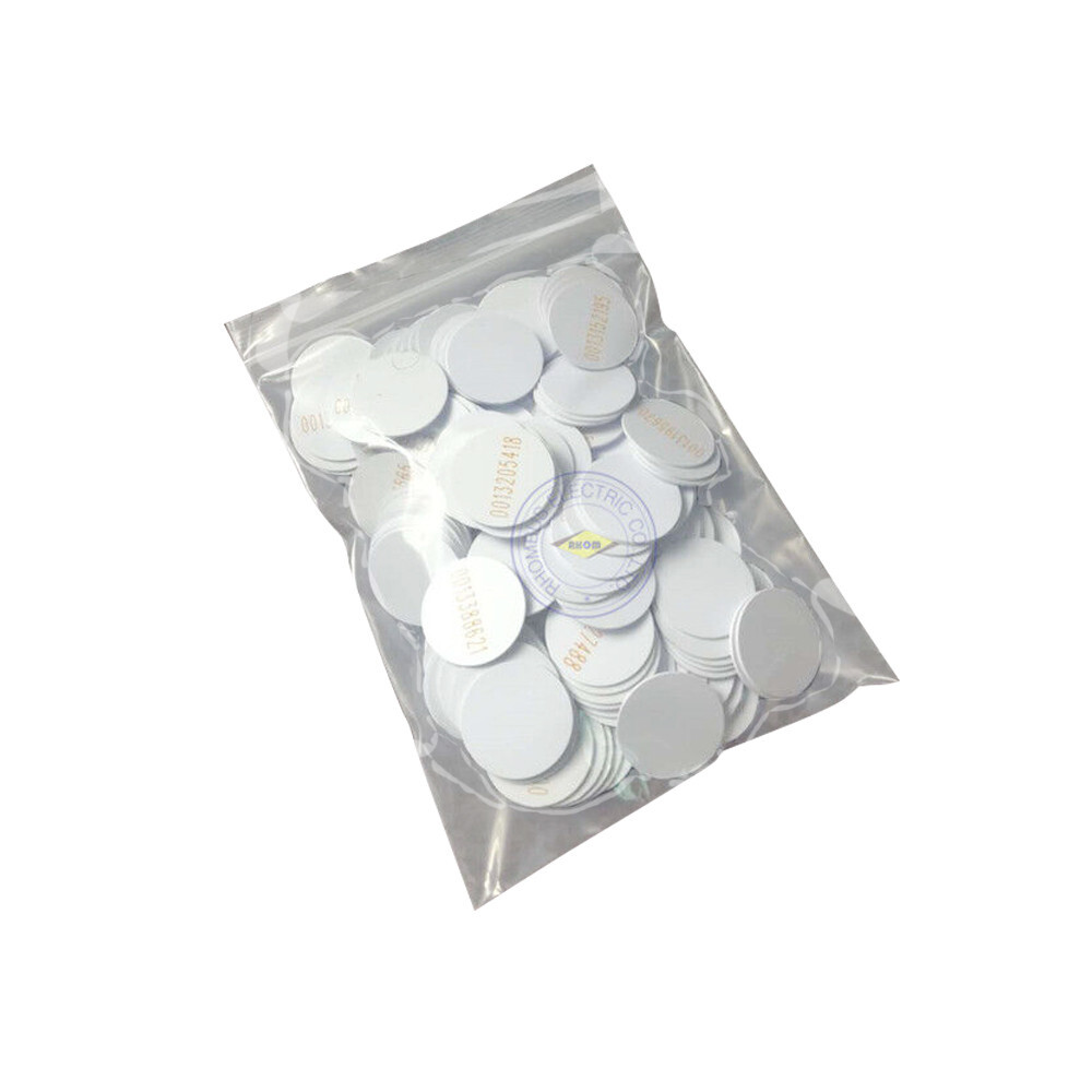 100Pcs 125KHz EM4100 ID RFID compatible cards Φ25mm Printed number/