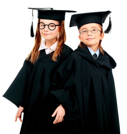 Childrens Graduation Gown & Hat Nursery 3-6 Years Colour Choir Costume With Cap