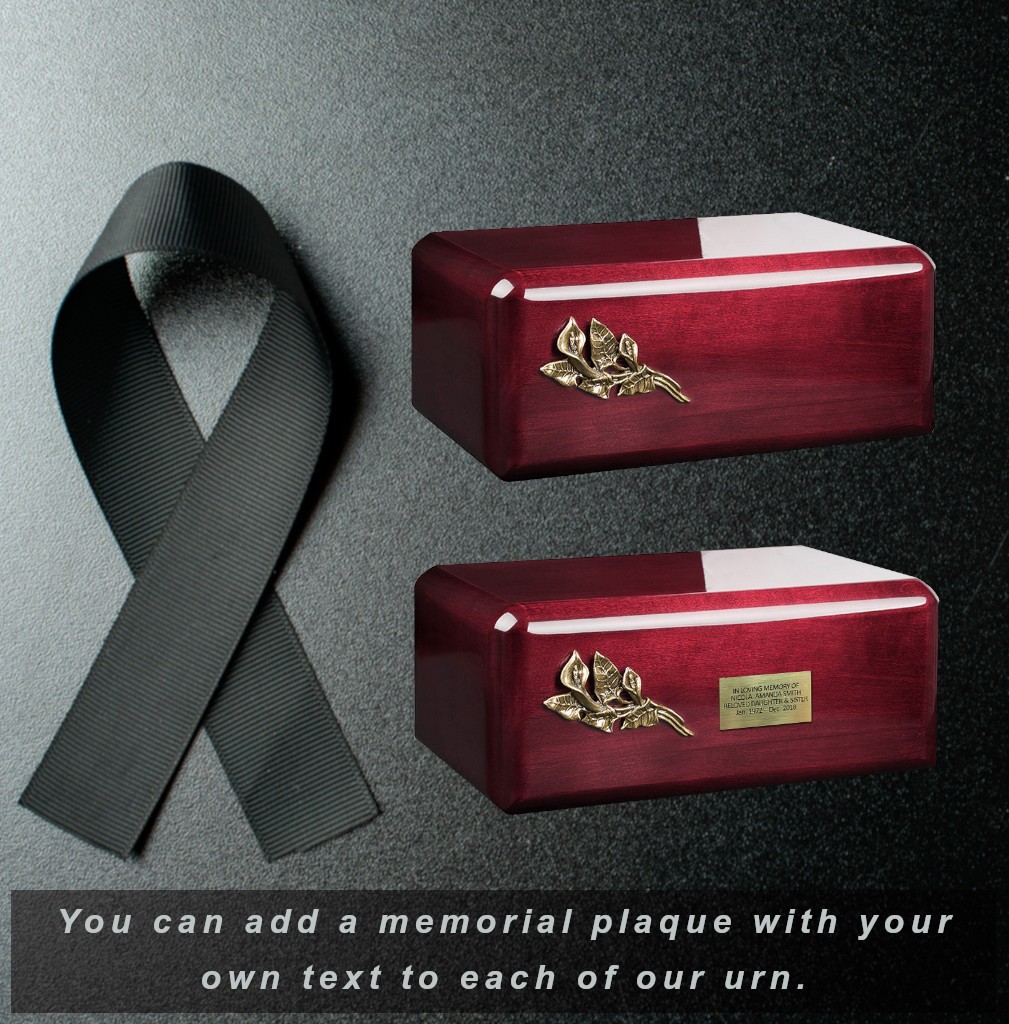 Wooden Urn for Adult Cremains Unique Memorial Funeral urn for Human Ashes or Pet