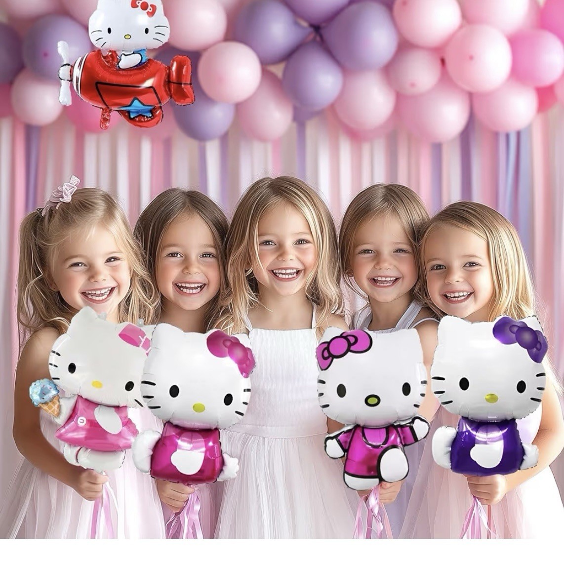Hello Kitty Foil Balloons 12pcs WARNING- CHOKING HAZARD –