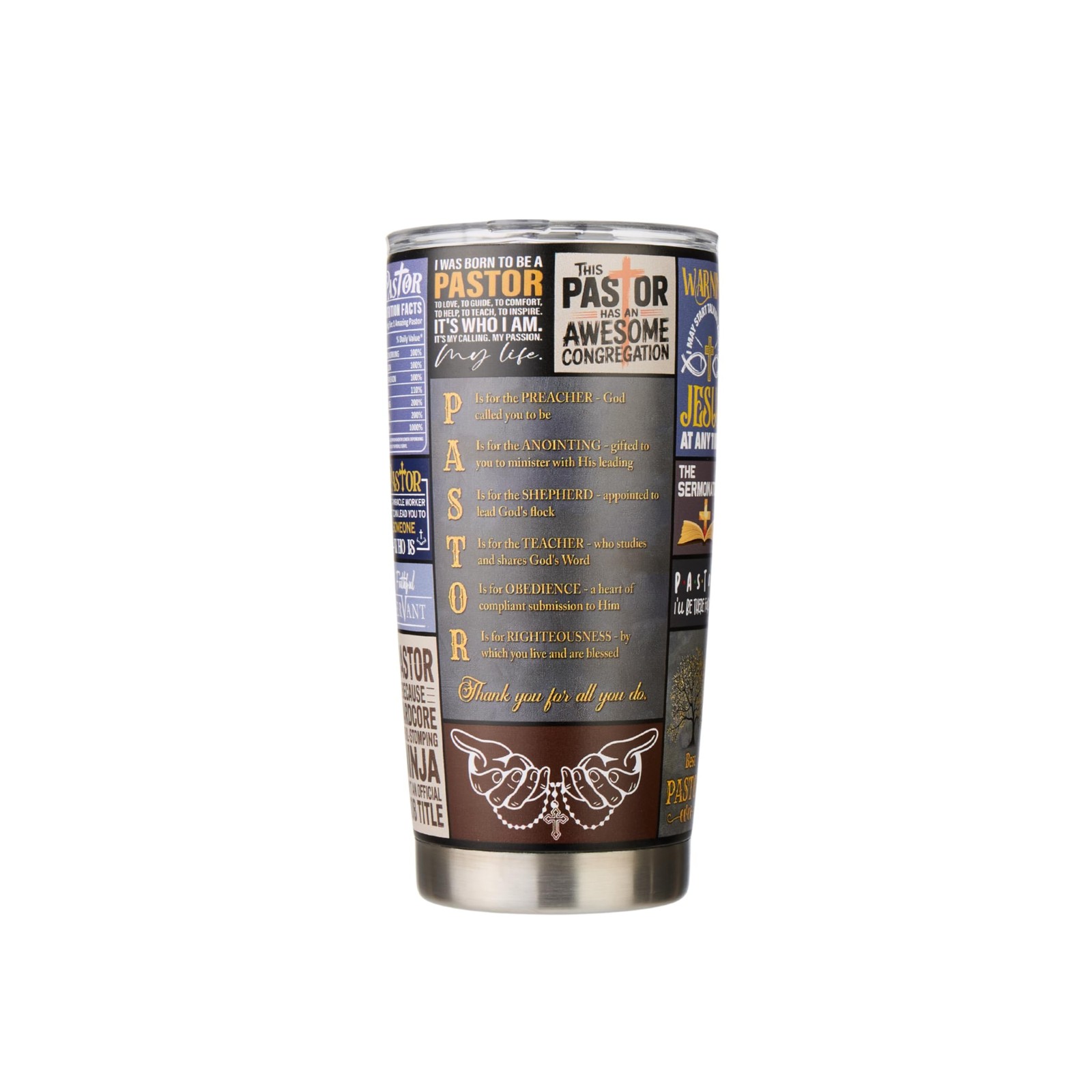 20 Oz Tumbler for Men, Ministry Appreciation, Retirement, Youth Pastor Birthd…