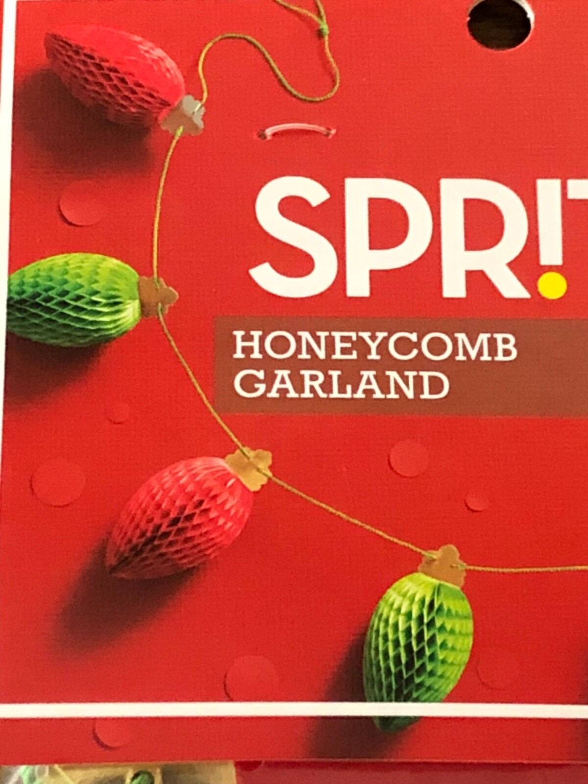 Rare Spritz Christmas Lights Honeycomb Garland 5 ft. Each Pack, 12 Avail NIP NWT