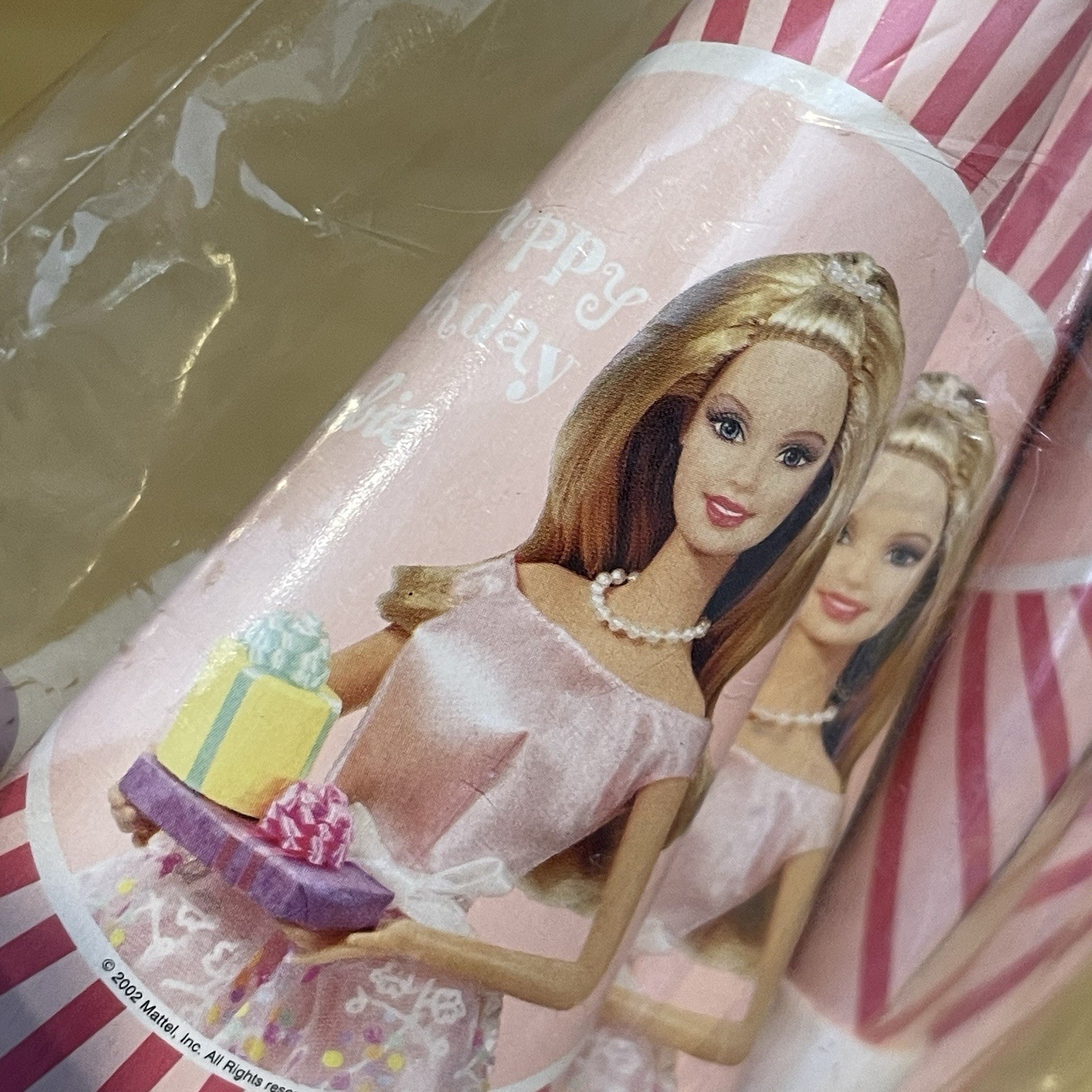 Vintage 2004 Hallmark Barbie Birthday Party Horns Blowers Brand New Unopened NOS