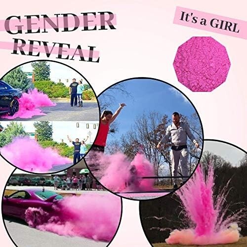 Color Blaze Gender Reveal Powder 75g Packets – Set of 10 (5 Pink / 5 Blue) Baby