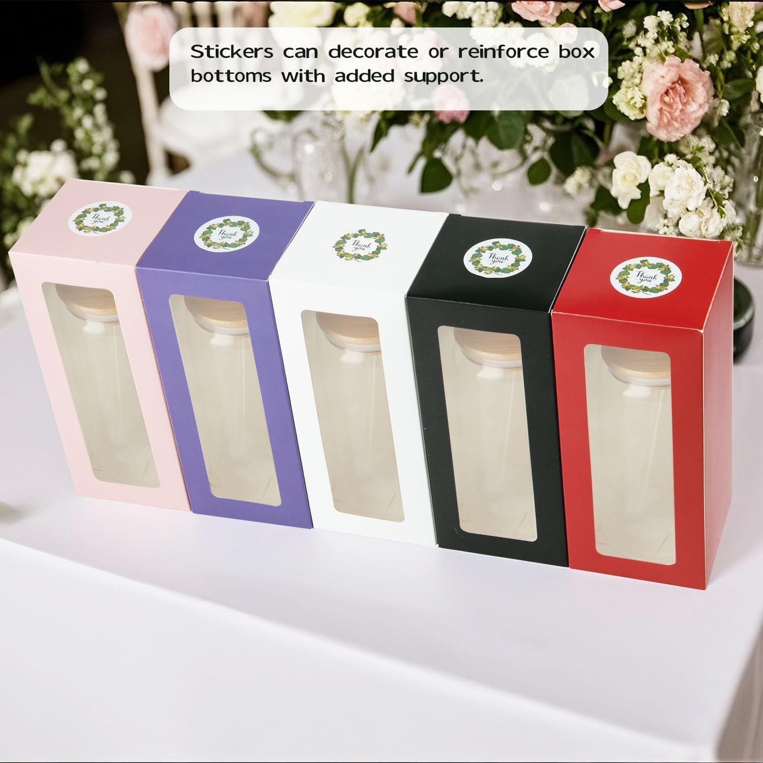 HXCHYI PACK 24 Pcs Tumbler Gift Box with Ribbon, Perfect for 12oz 16oz 20oz S…
