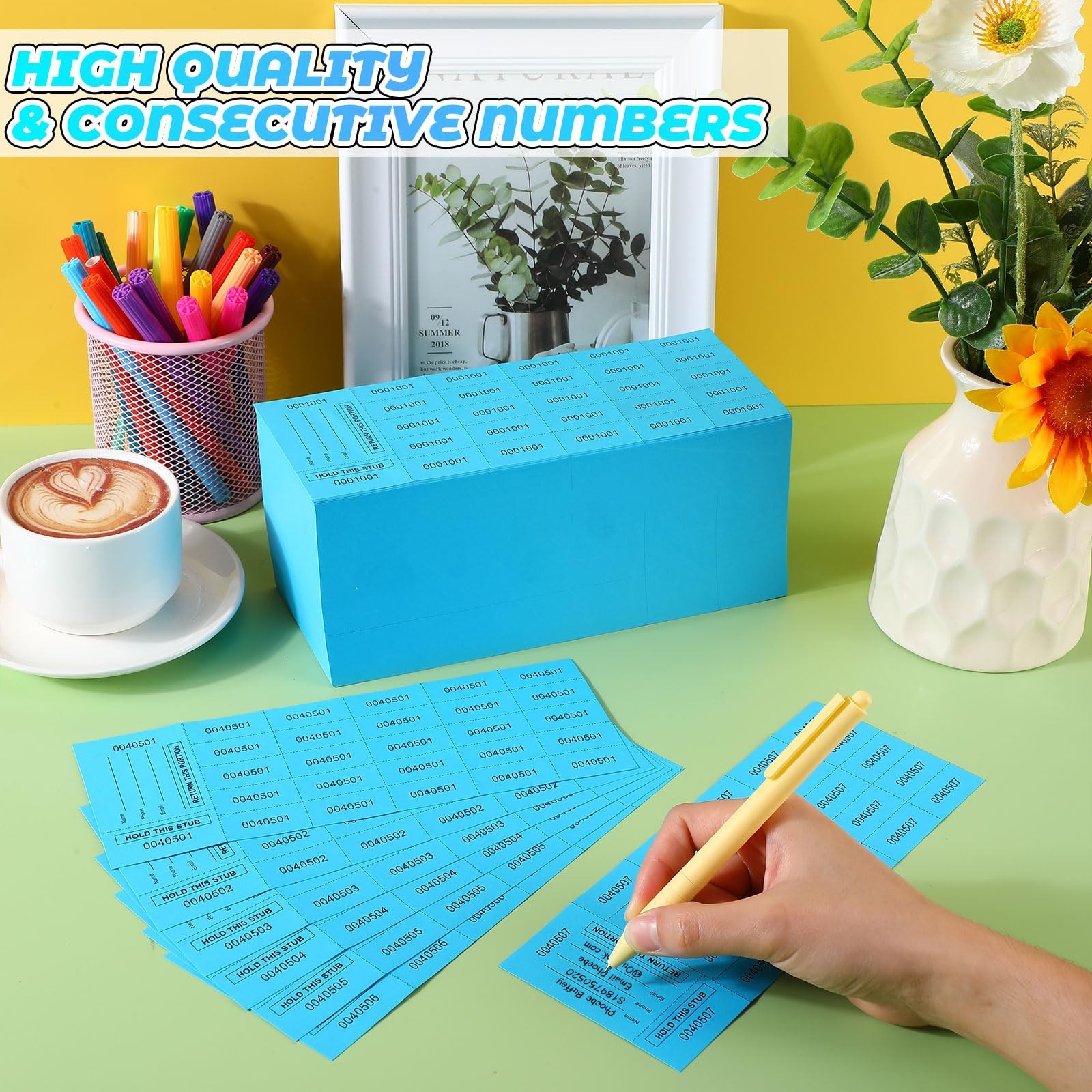 Kosiz 1000 Sheet 25 Bid Raffle Tickets Chinese Auction Tickets Sheets Auction…