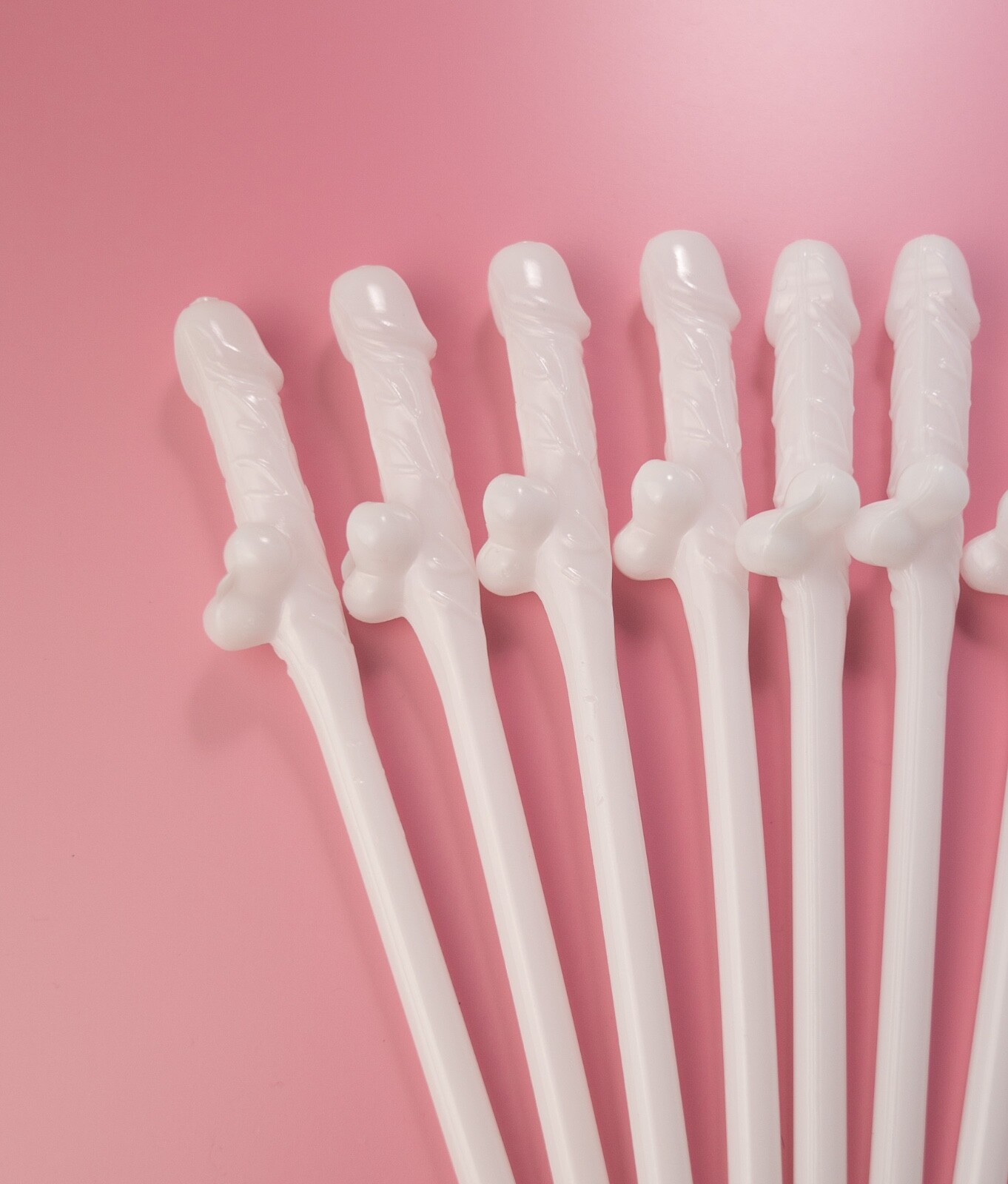 90 WHITE Bachelorette Party Penis Dick Drinking Straws