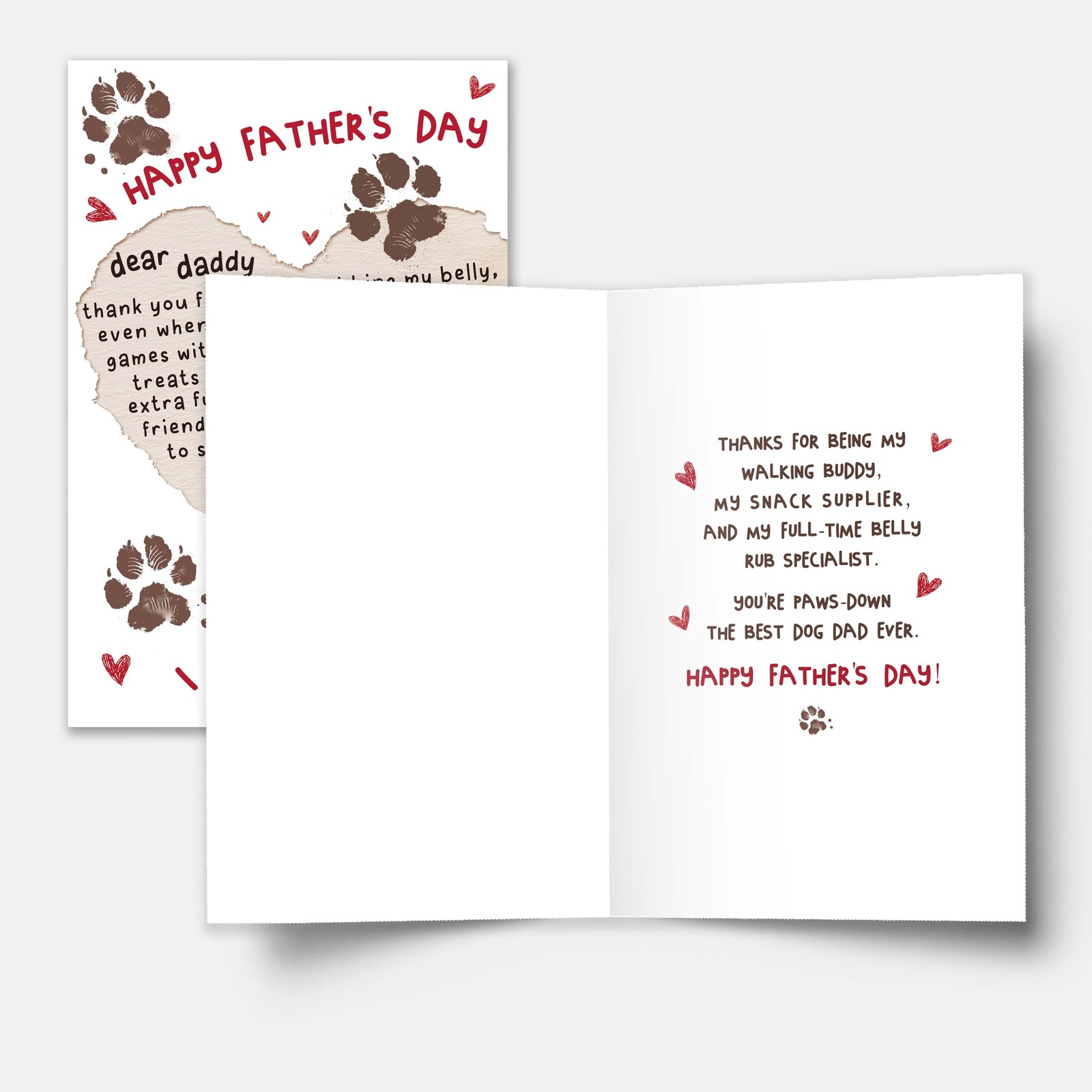 Cheeklee Father’s Day Card for Dog Dad, 8.1 x 5.3 inches, Happy Father’s