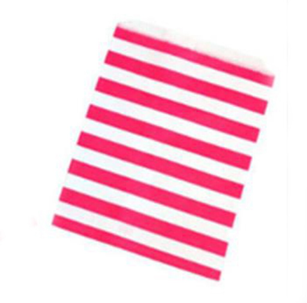 [JB] 100pcs Sweet Bag Paper Striped Candy Buffet Selection Wedding Party Gift