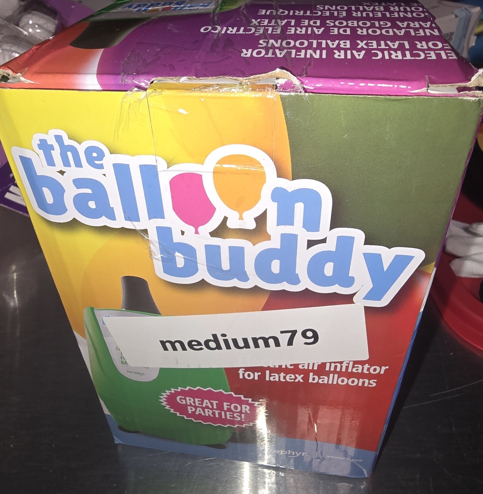 Balloon Pump The Balloon Buddy Electric Air Inflator By Zephyr; Blow Up Balloons