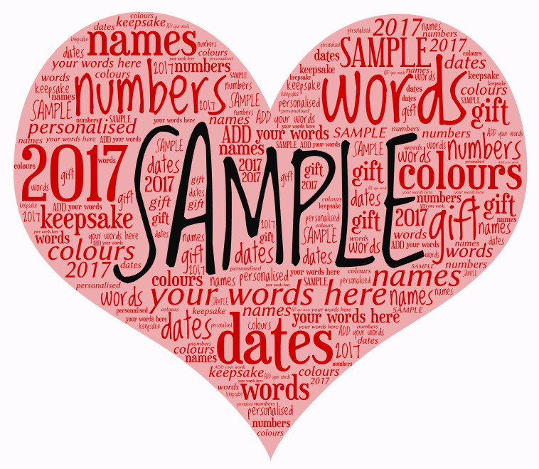 word art picture personalised gift present keepsake valentines day girlfriend