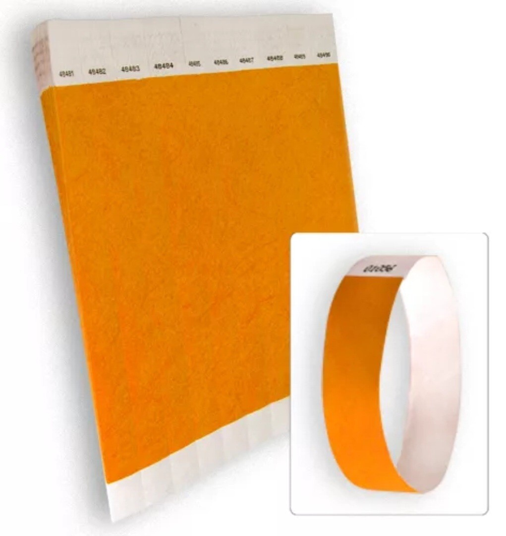500 Count Paper Wristbands – Neon Yellow T3VL-02