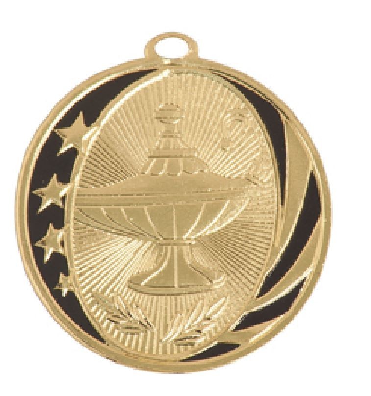 Lamp of Knowledge Medal Award Trophy With Free Lanyard MS706 School Team Sports