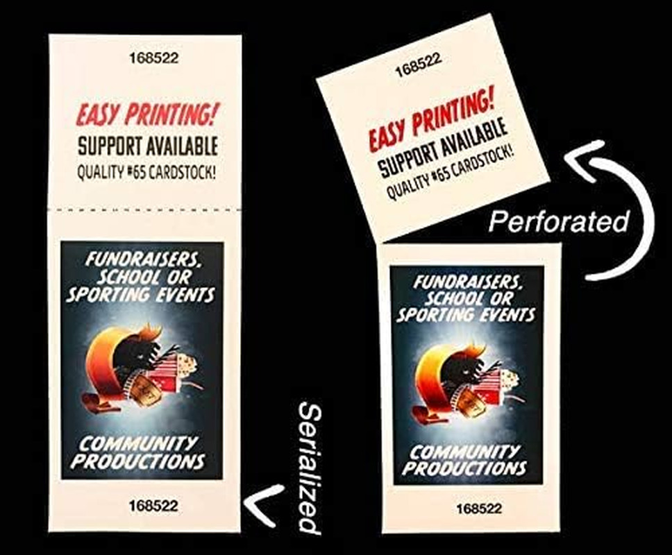 Printable Raffle and Event Tickets (Numbered) – 50 Sheets/400 Tickets! EASY Prin