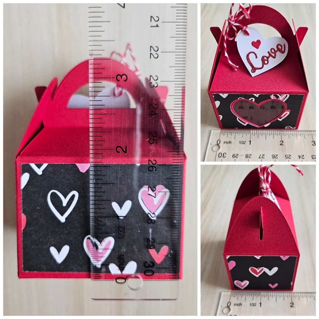 Valentine’s Day Treat Boxes, Favors Treat Boxes, Gable Boxes w/Heart Window
