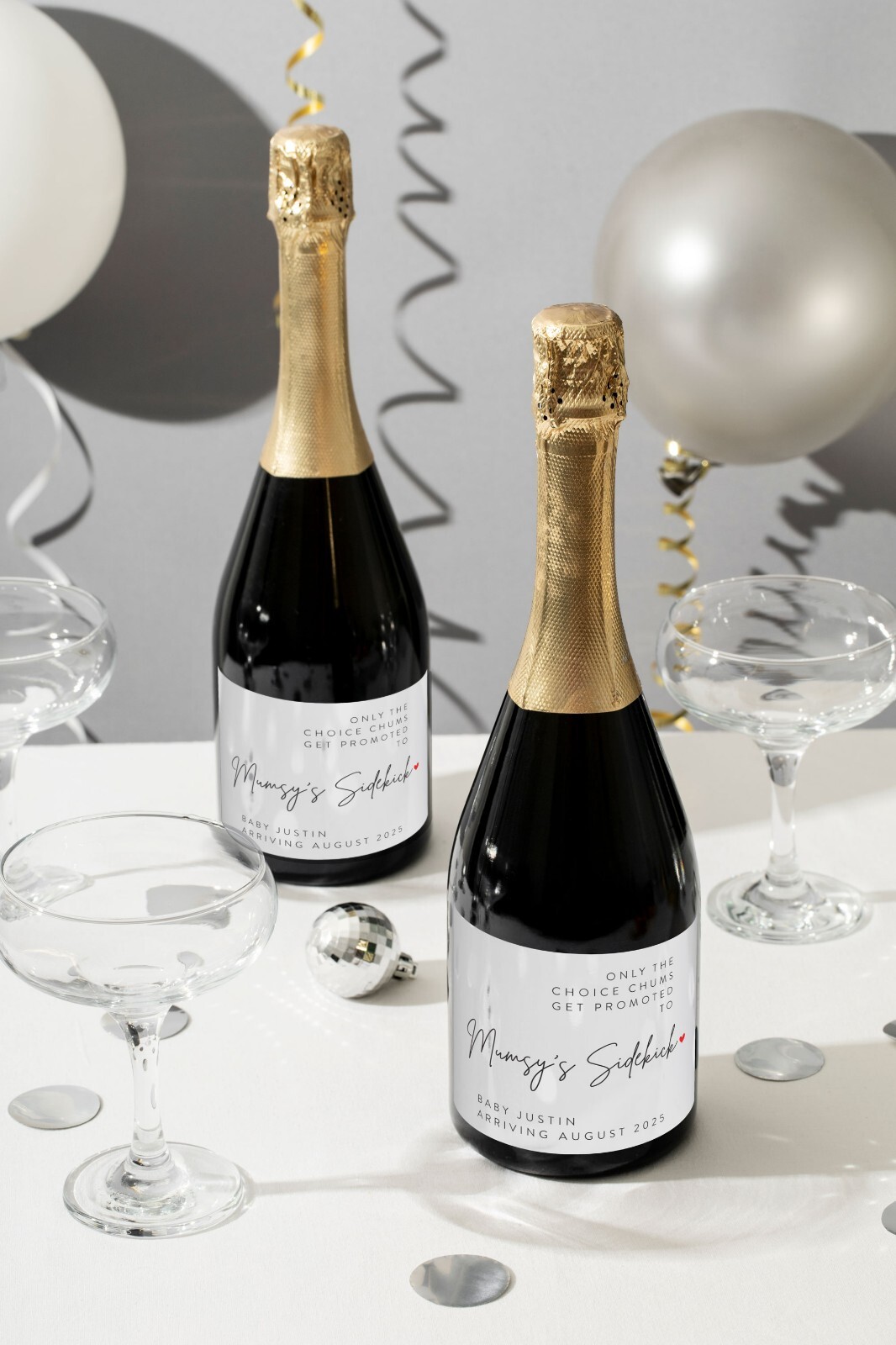 2x THE BEST MATES GET PROMOTED TO Fairy Godmother Aussie Pregnancy Wine Label