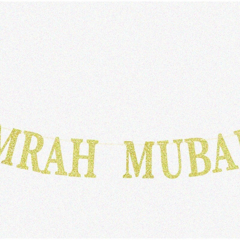 Sparkling Umrah Mubarak Eid Festival Banner Decorations