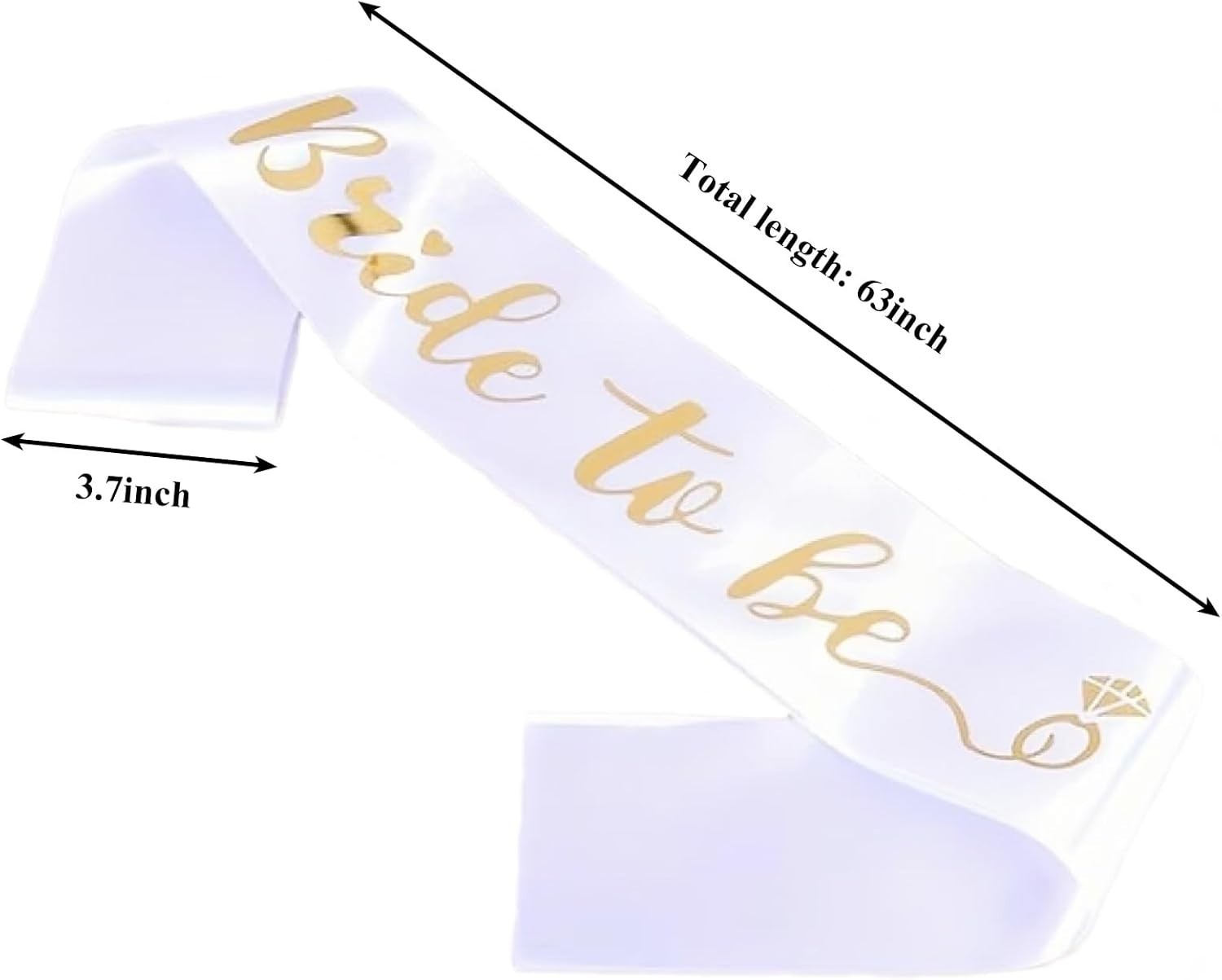 Bride to Be Sash for Bridal Shower Bachelorette Party Wedding | soft white sa…
