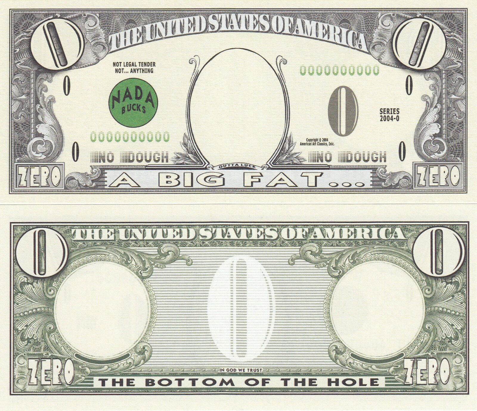25 $0.00 Dollar Money Bills ~ yup 0, nada, nothing, worthless! ~FUNNY~