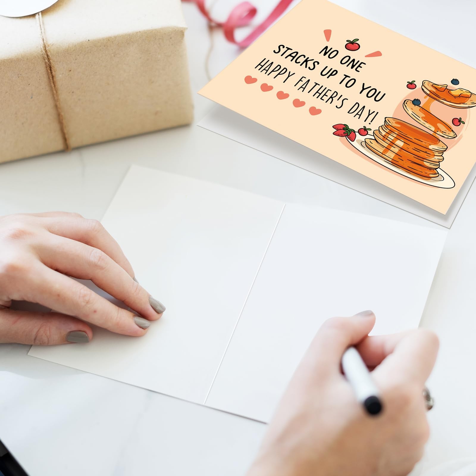 Naixiwen Cute Pancake Fathers Day Card for Daddy, Funny 8*5.3 inches, 008