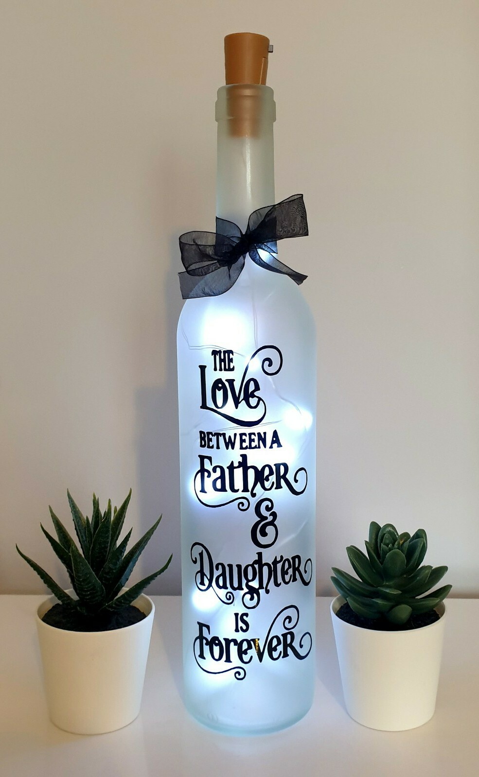 Light Up Wine Bottle Gift For a Father or Daughter – Birthday Fathers Day