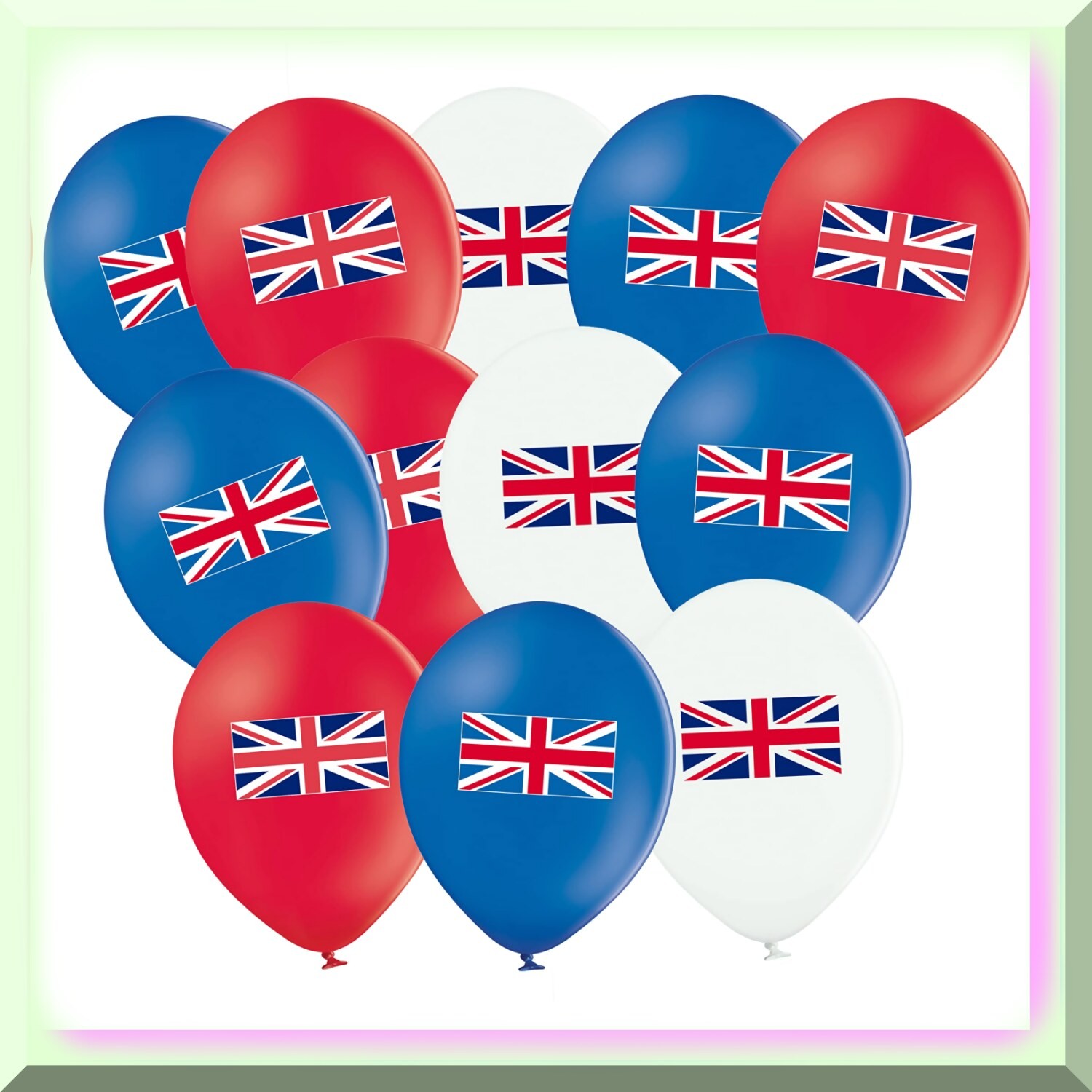 Union Jack Balloons Set 12-inch for Celebrations