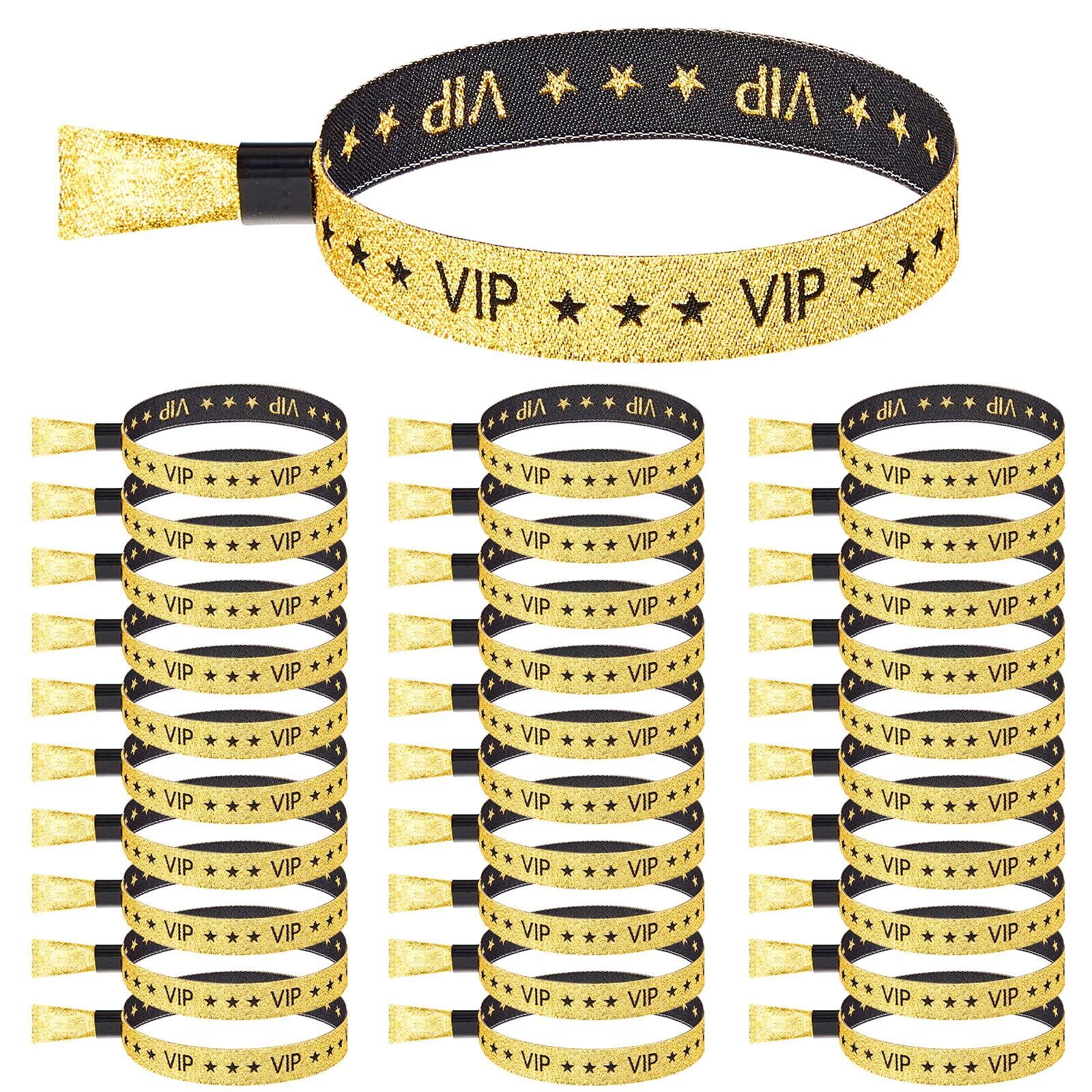 100 Pcs VIP Wristbands Cloth for Events Wedding Concert Fair Party