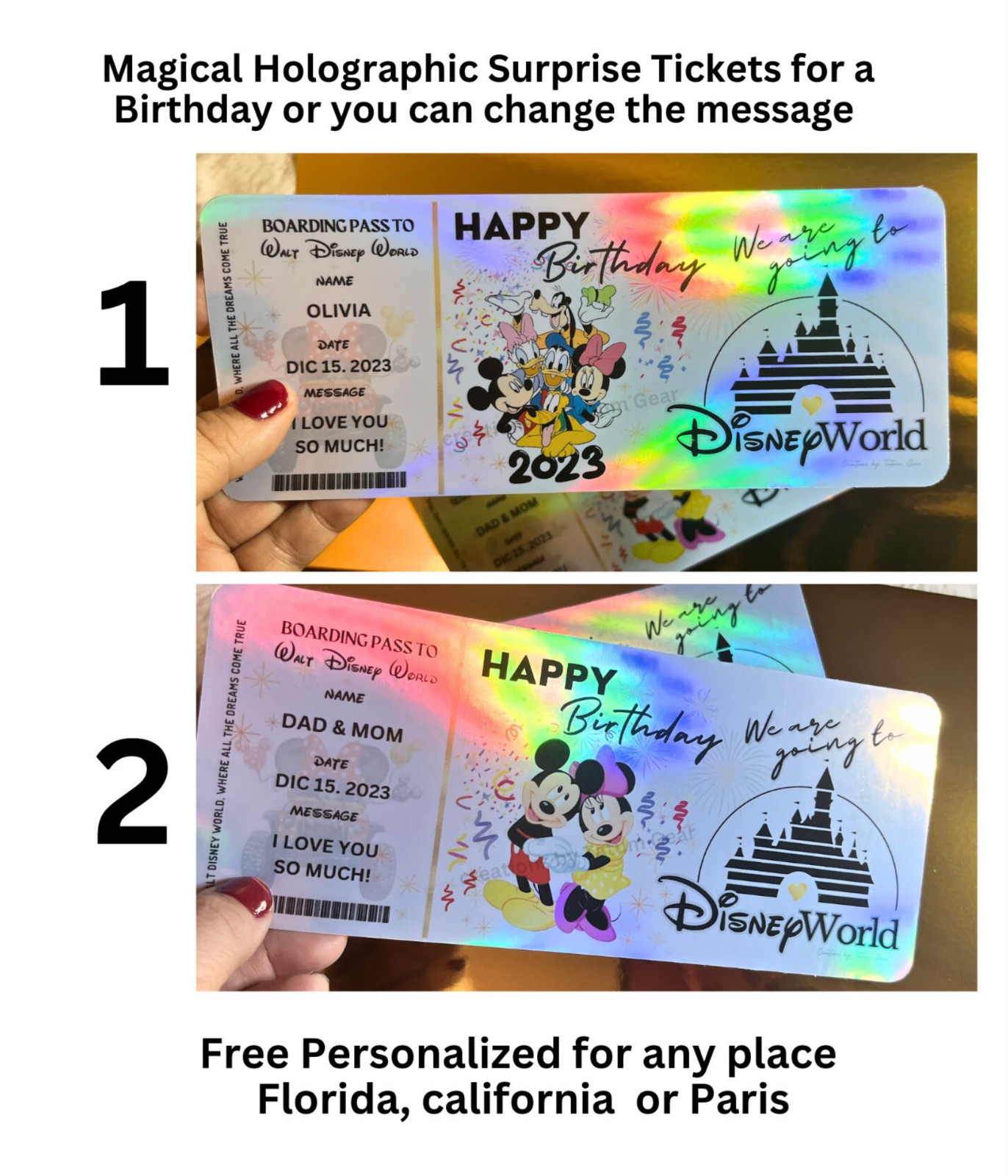 A COLLECTIBLE 2025 FANCY HOLOGRAPHIC Custom Surprise BDAY Ticket – Reveal