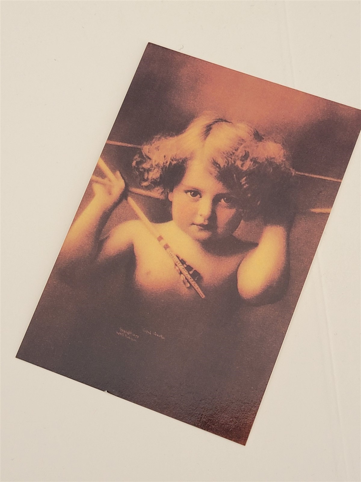 Victorian Trading 900pc Sepia Cupid with Bow Enclosure Business Place Card 23C