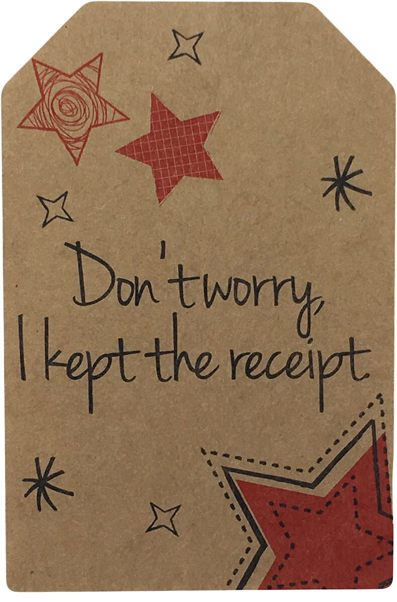 Natural Kraft Sarcastic Funny Christmas Gift Tags | 2 x 3″ Inch | 100 on a Roll