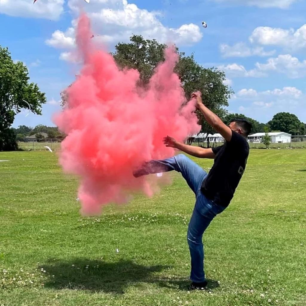 Gender Reveal Soccer Ball Kit Explosion Powder Baby Shower Party Sports AU