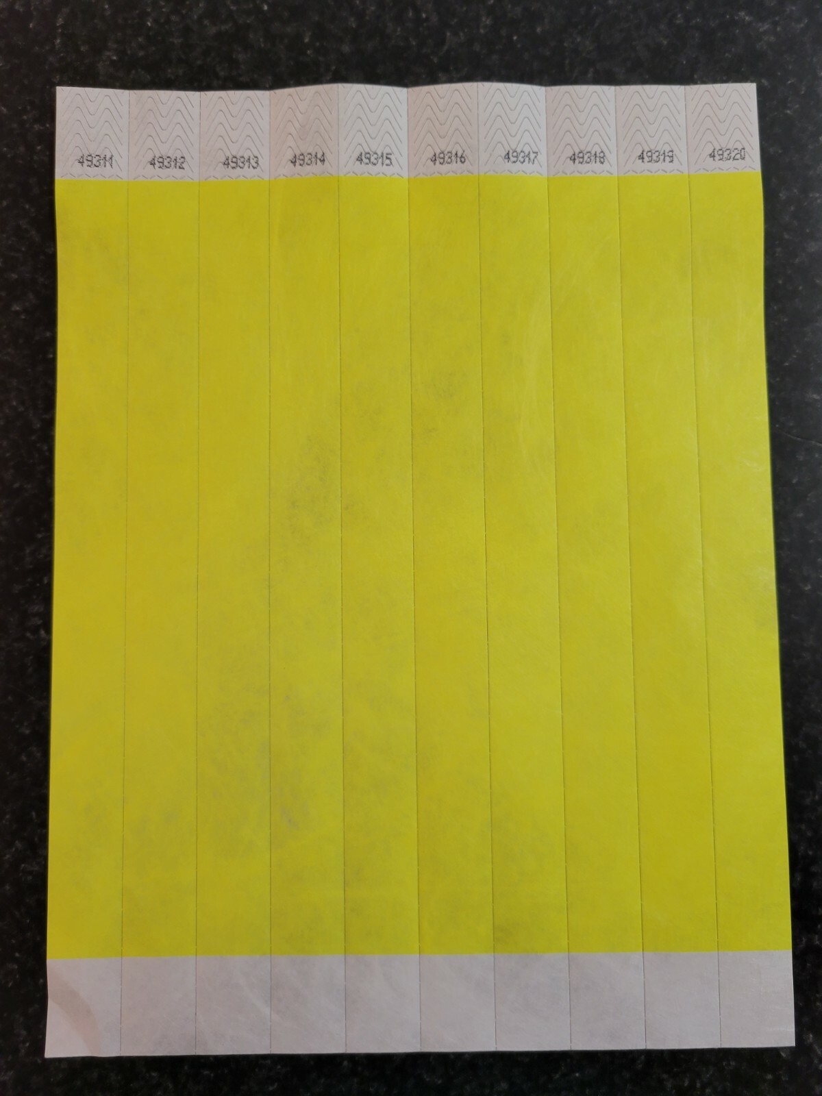100 3/4″ NEON YELLOW TYVEK WRISTBANDS, WRISTBANDS FOR EVENTS, PAPER WRISTBANDS