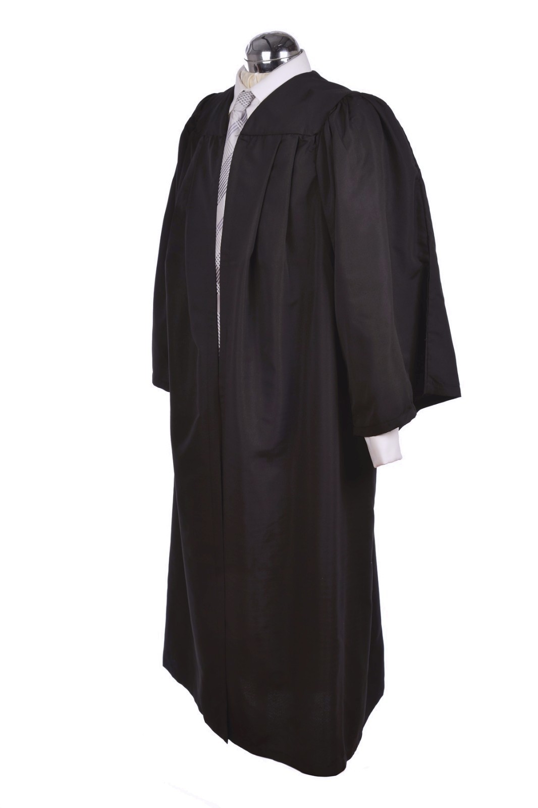 Adult Graduation Gown &Hat Black Mortarboard Set University Bachelor BA Cap Robe