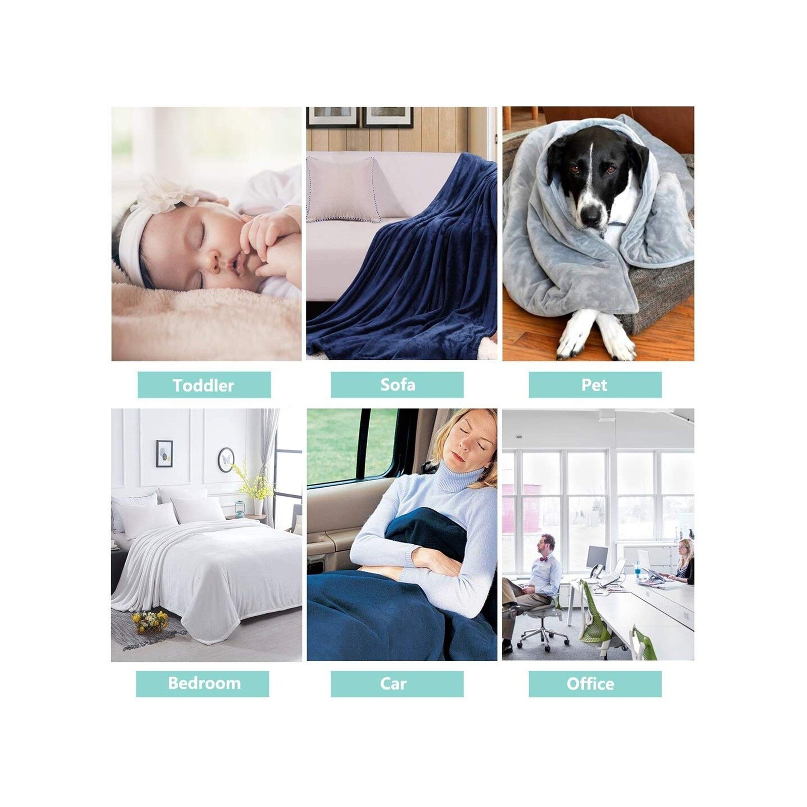 Fuzzy Throw Blanket 350 GSM Fleece Ultra-Soft Microfiber Blanket fo… Fast Ship